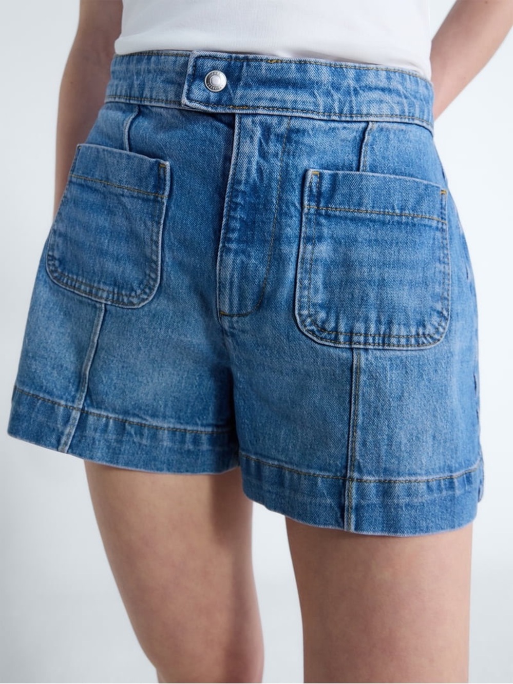 Free Assembly Patch Pocket Denim Shorts | Size 8